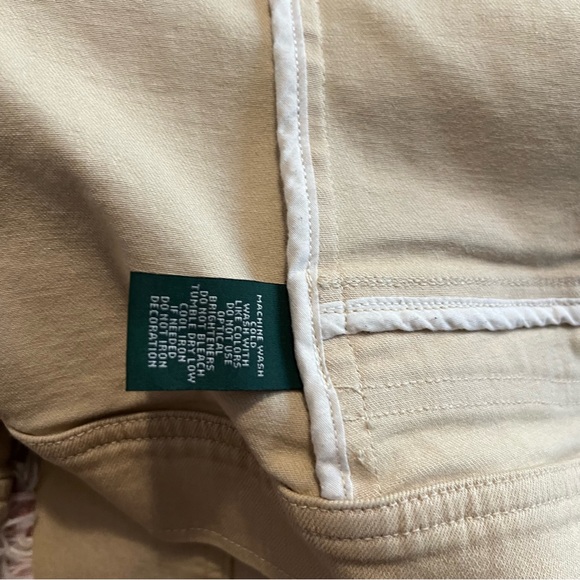 Lauren Ralph Lauren Women Jacket Large Leather Detail Cotton Blended - Picture 4 of 10